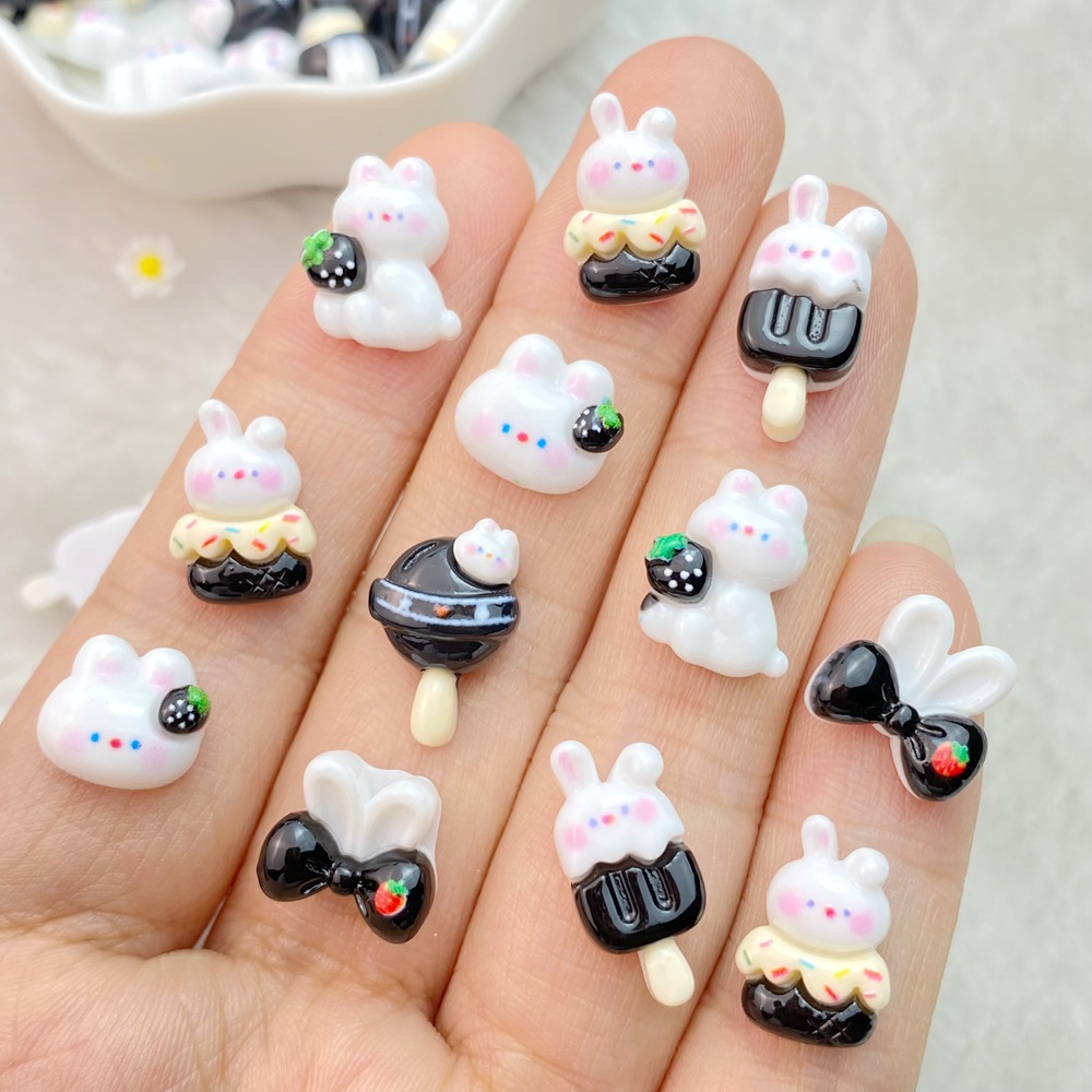 Art Craft Rabbit - Breloques en résine de dessin animé