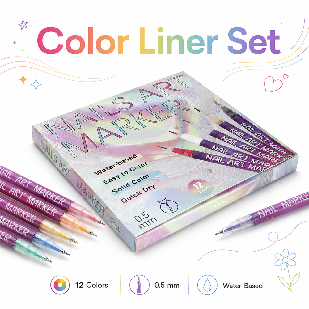 Illustration Marker Set - Lot de 12 stylos marqueurs à