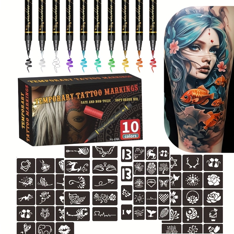 Illustration Marker Set - Ensemble de marqueurs pour tatouages temporaires,