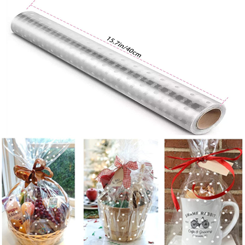 School Of Art X Craft - Sacs en cellophane à pois blancs,