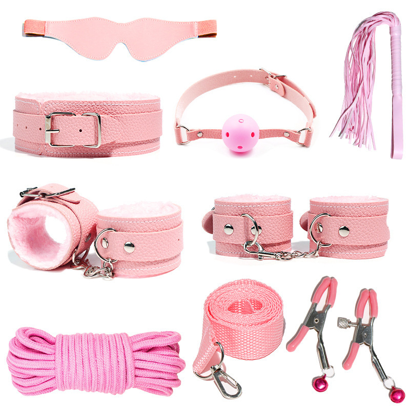 Leather Tooling Kit - 6-10 pièces/ensemble Bondage sexuel menottes fouet