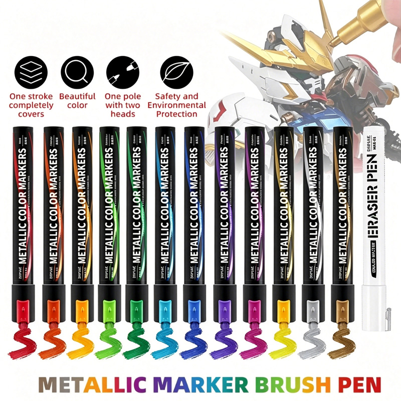 Illustration Marker Set - Marqueurs métalliques, stylos de coloriage pour