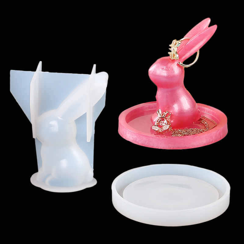 Art Craft Rabbit - Porte-anneau lapin 3D en Silicone, 2