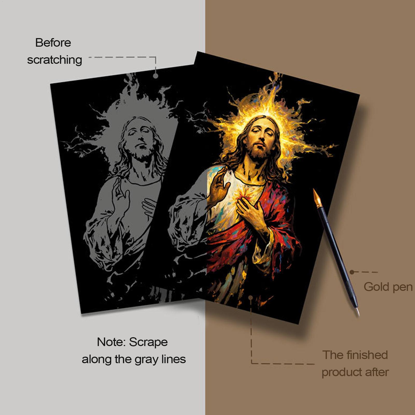 Livre à gratter jésus, peintur - Art Craft Book avis et prix