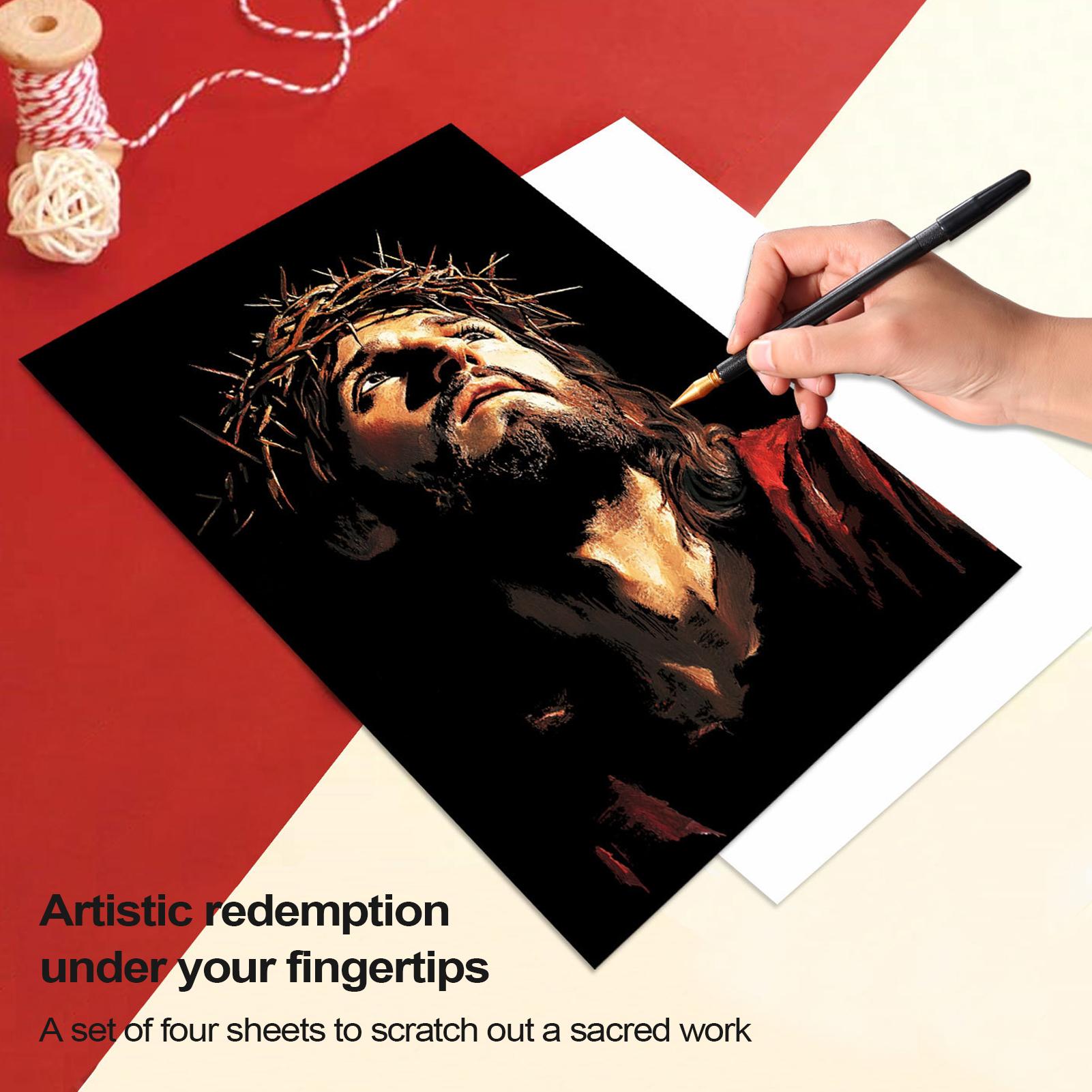 Livre à gratter jésus, peintur - Art Craft Book avis et prix