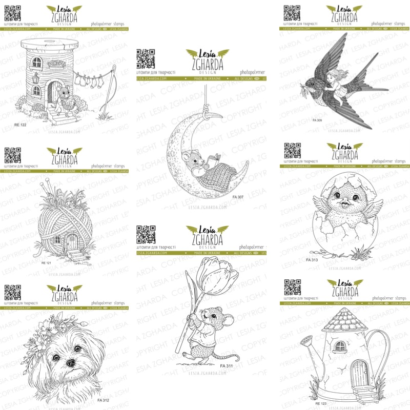 Timbres en silicone transparen - Art Craft Umbrella avis et prix