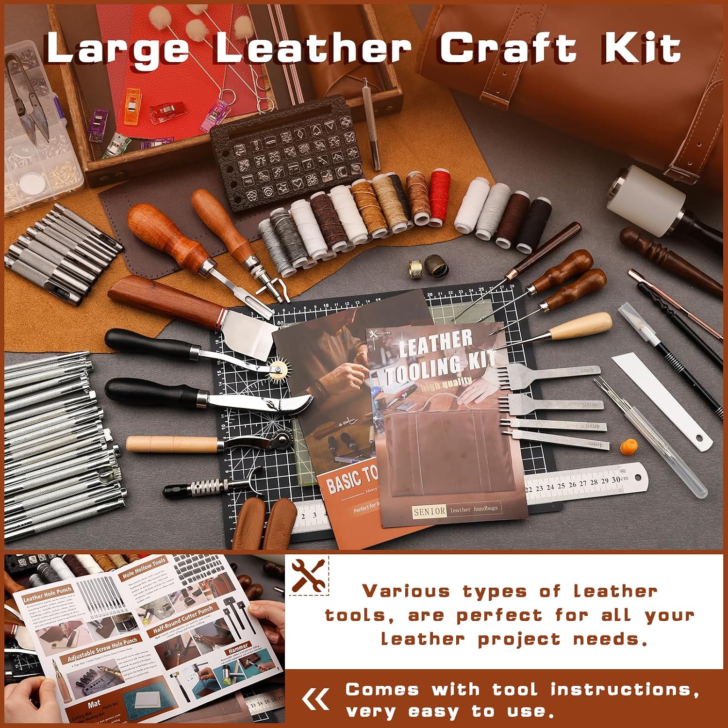 Kit d'outils de maroquinerie p - Leather Tooling Kit avis et prix