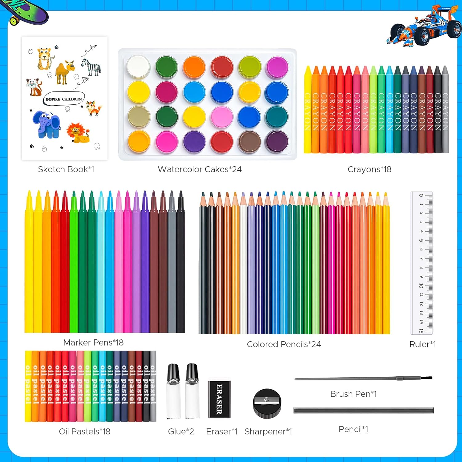 Ensemble de 110 fournitures d' - Illustration Marker Set avis et prix