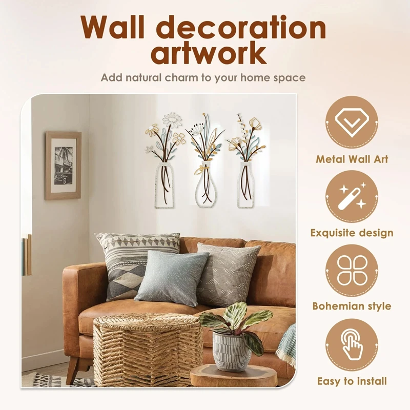 Décoration murale en métal, 3  - Art Craft Room avis et prix