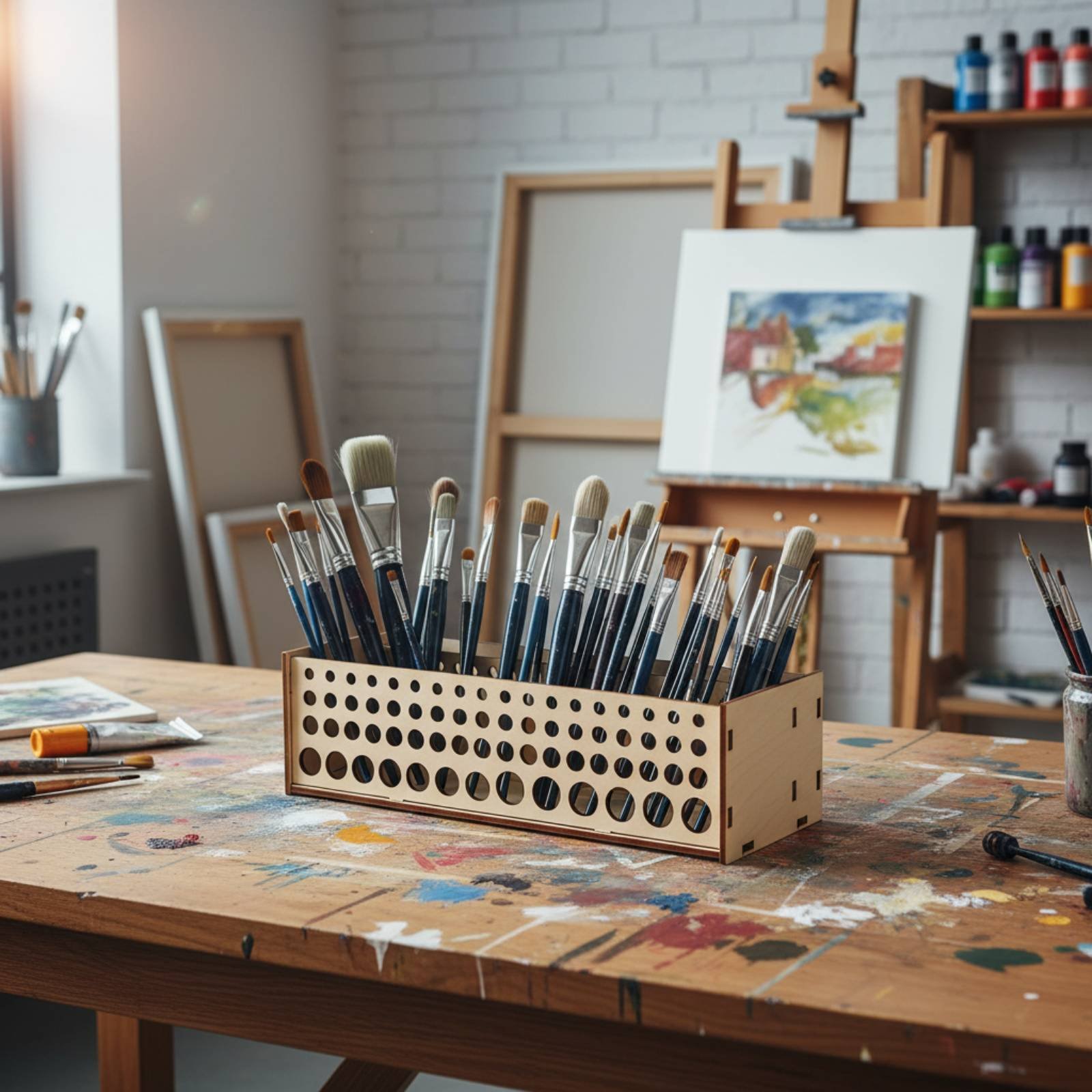 Support pour pinceaux à peintu - Art Craft Room avis et prix